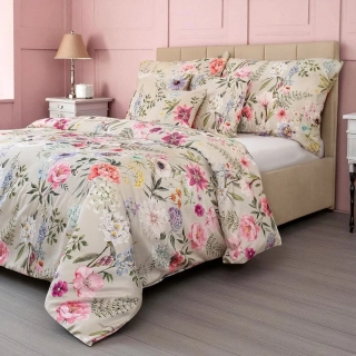 Kvalitex Saténové povlečení 140x200, 70x90cm Botanica elegance